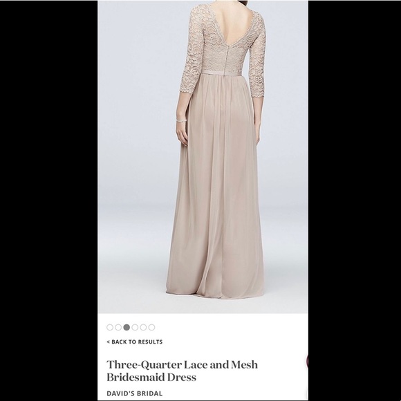 Light Pink/Blush Lace formal Bridesmaid Dress - Picture 4 of 8